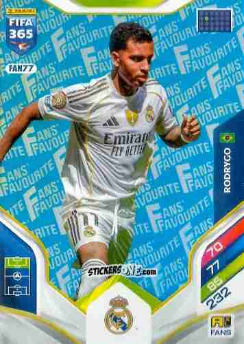 Cromo Rodrygo - Fifa 365: 2025-2026. Adrenalyn Xl n. FAN77 - Panini