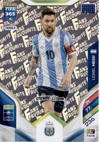 Sticker Lionel Messi - Fifa 365: 2025-2026. Adrenalyn Xl n. FAN84 - Panini