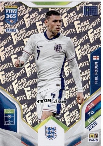 Sticker Phil Foden - Fifa 365: 2025-2026. Adrenalyn Xl n. FAN85 - Panini