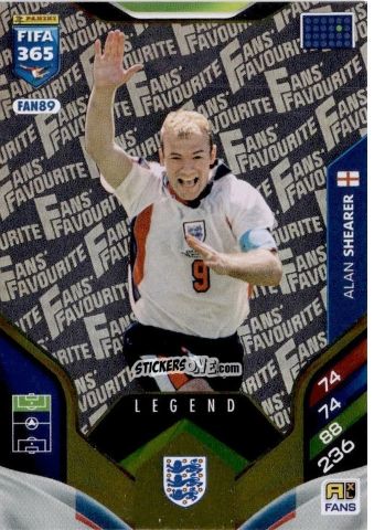 Cromo Alan Shearer - Fifa 365: 2025-2026. Adrenalyn Xl n. FAN89 - Panini