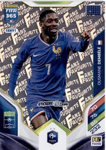 Sticker Ousmane Dembélé - Fifa 365: 2025-2026. Adrenalyn Xl n. FAN91 - Panini