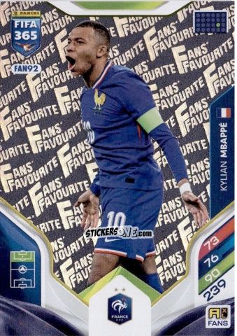 Figurina Kylian Mbappé - Fifa 365: 2025-2026. Adrenalyn Xl n. FAN92 - Panini