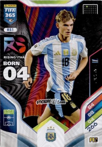 Sticker Nico Paz - Fifa 365: 2025-2026. Adrenalyn Xl n. RS1 - Panini
