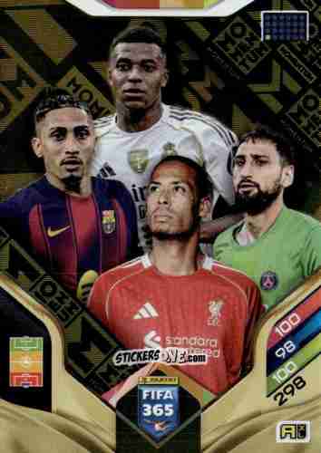 Sticker Kylian Mbappè / Donnarumma / Raphinha / Van Dijk - Fifa 365: 2025-2026. Adrenalyn Xl n. MM - Panini