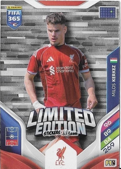 Figurina  Milos Kerkez  - Fifa 365: 2025-2026. Adrenalyn Xl n. LE-7 - Panini