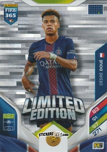 Figurina Désiré Doué - Fifa 365: 2025-2026. Adrenalyn Xl n. LE-15 - Panini