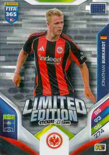 Figurina  Jonathan Burkardt  - Fifa 365: 2025-2026. Adrenalyn Xl n. LE-23 - Panini