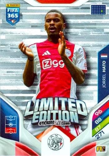 Figurina  Jorrel Hato  - Fifa 365: 2025-2026. Adrenalyn Xl n. LE-36 - Panini