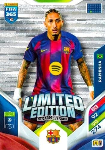 Cromo Raphinha  - Fifa 365: 2025-2026. Adrenalyn Xl n. LE-66 - Panini