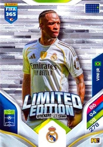 Cromo Vinicius Jr - Fifa 365: 2025-2026. Adrenalyn Xl n. LE-76 - Panini