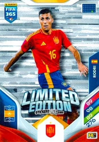 Cromo Rodri  - Fifa 365: 2025-2026. Adrenalyn Xl n. LE-95 - Panini