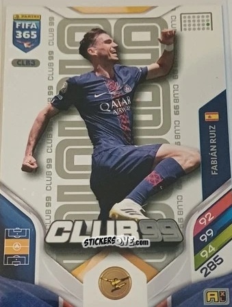 Cromo Fabián Ruiz - Fifa 365: 2025-2026. Adrenalyn Xl n. CLB3 - Panini