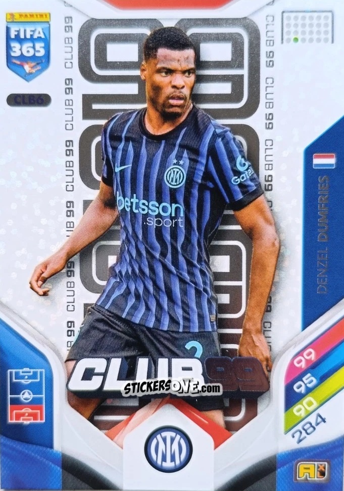 Cromo Denzel Dumfries - Fifa 365: 2025-2026. Adrenalyn Xl n. CLB6 - Panini