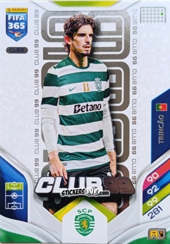 Sticker Trincão - Fifa 365: 2025-2026. Adrenalyn Xl n. CLB9 - Panini