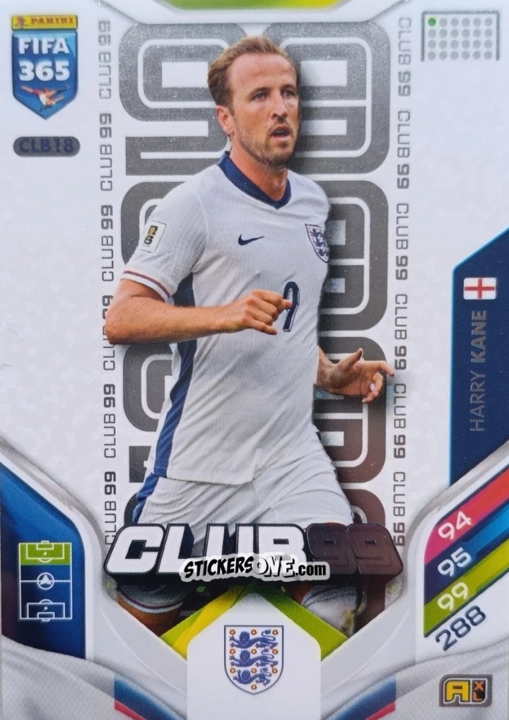Sticker Harry Kane - Fifa 365: 2025-2026. Adrenalyn Xl n. CLB18 - Panini