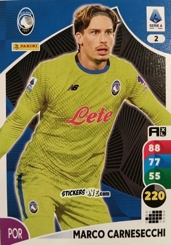 Figurina Marco Carnesecchi - Calciatori 2025-2026. Adrenalyn Xl n. 2 - Panini