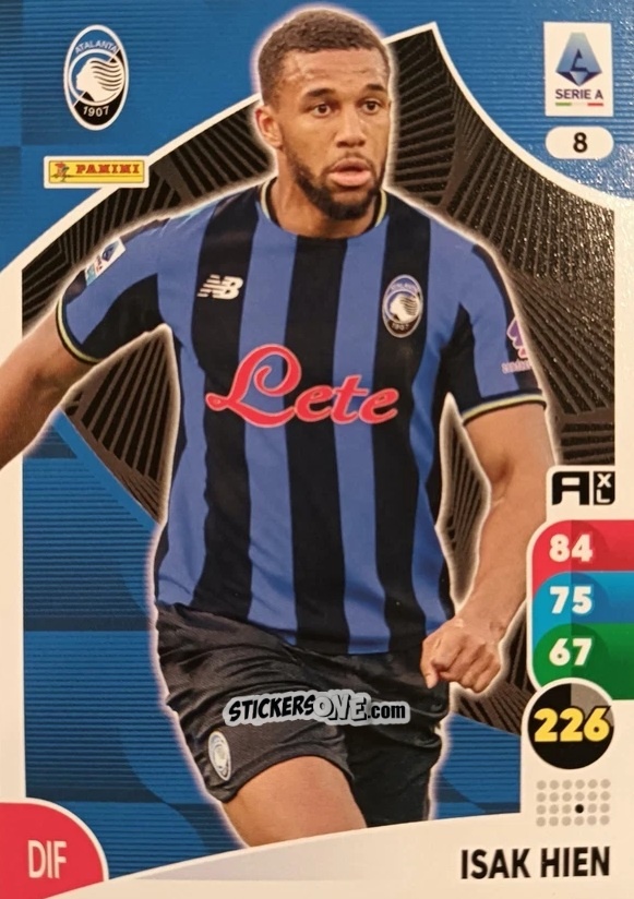 Sticker Isak Hien - Calciatori 2025-2026. Adrenalyn Xl n. 8 - Panini