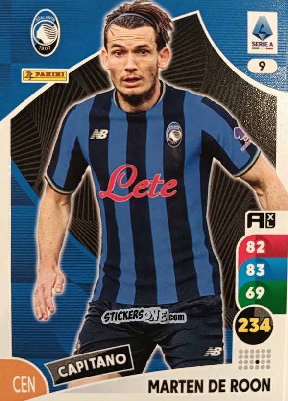 Sticker Marten de Roon - Calciatori 2025-2026. Adrenalyn Xl n. 9 - Panini