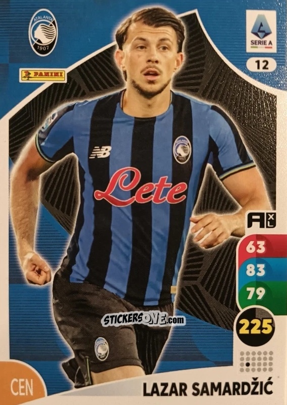 Sticker Lazar Samardžić - Calciatori 2025-2026. Adrenalyn Xl n. 12 - Panini
