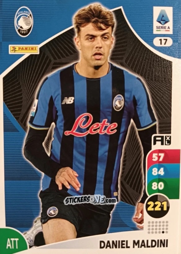 Sticker Daniel Maldini - Calciatori 2025-2026. Adrenalyn Xl n. 17 - Panini