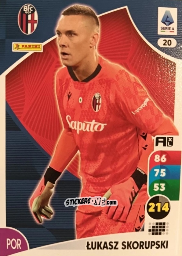 Figurina Łukasz Skorupski - Calciatori 2025-2026. Adrenalyn Xl n. 20 - Panini