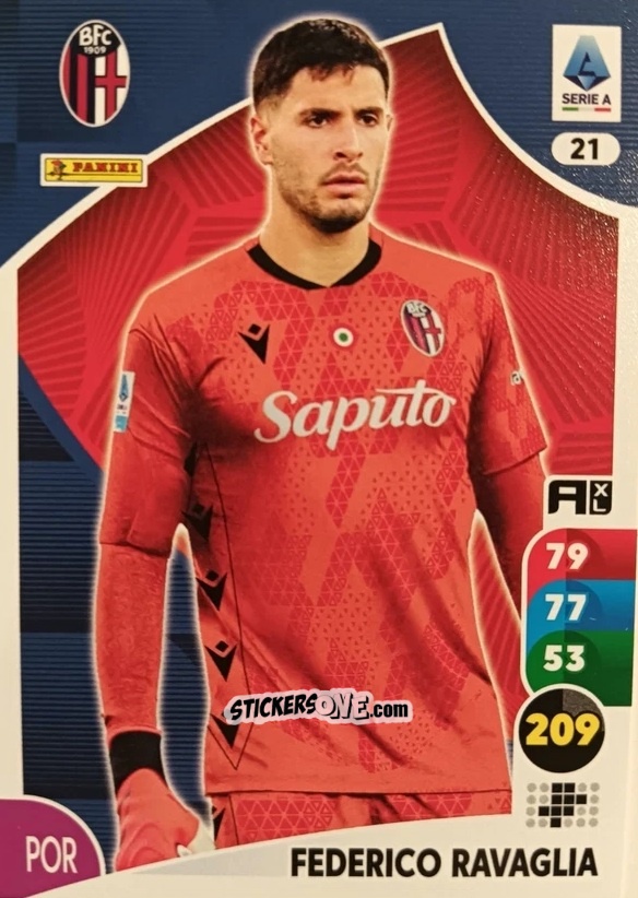 Sticker Federico Ravaglia - Calciatori 2025-2026. Adrenalyn Xl n. 21 - Panini