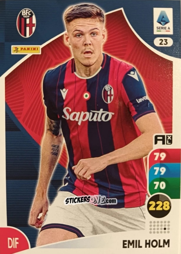 Figurina Emil Holm - Calciatori 2025-2026. Adrenalyn Xl n. 23 - Panini