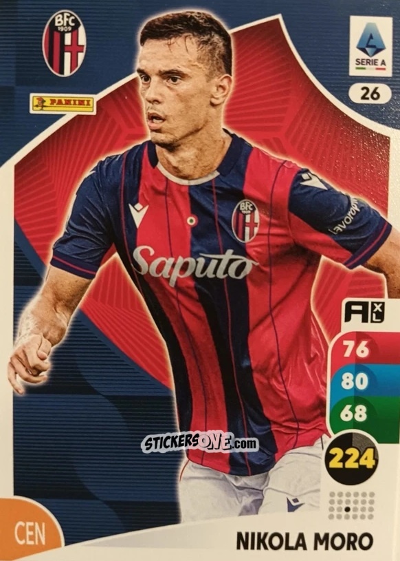 Cromo Nikola Moro - Calciatori 2025-2026. Adrenalyn Xl n. 26 - Panini