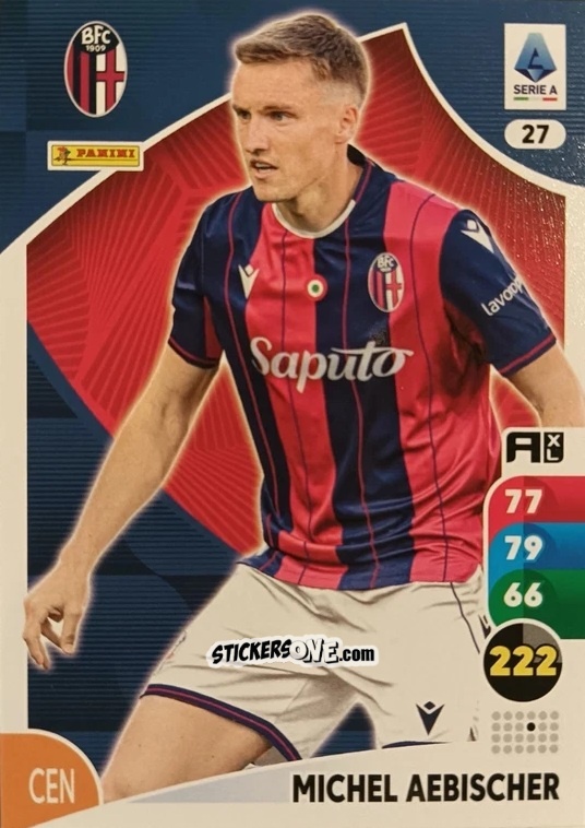 Sticker Michel Aebischer - Calciatori 2025-2026. Adrenalyn Xl n. 27 - Panini