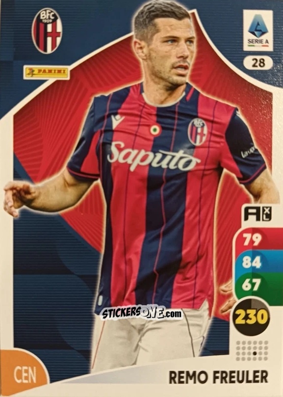 Sticker Remo Freuler - Calciatori 2025-2026. Adrenalyn Xl n. 28 - Panini