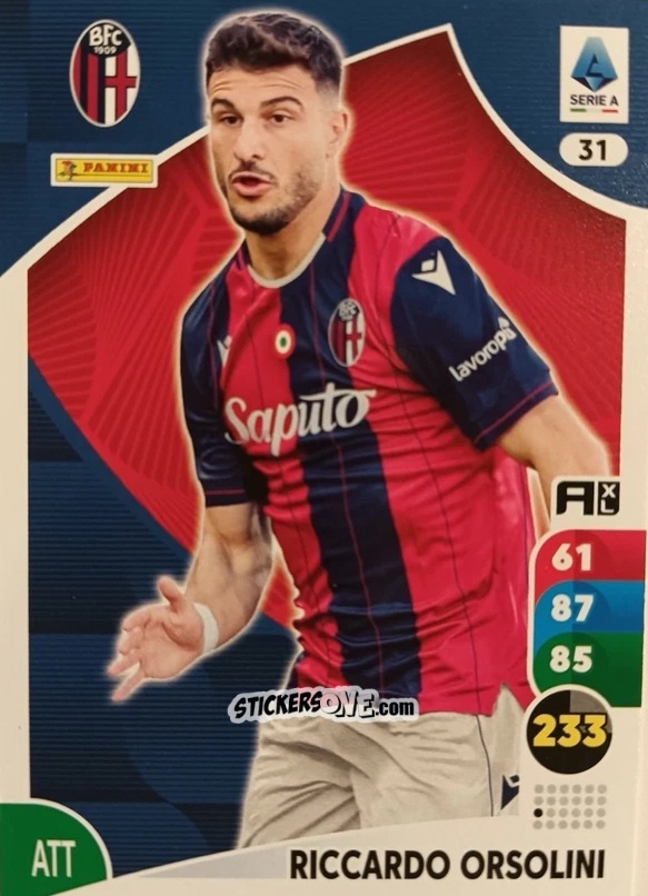 Sticker Riccardo Orsolini - Calciatori 2025-2026. Adrenalyn Xl n. 31 - Panini