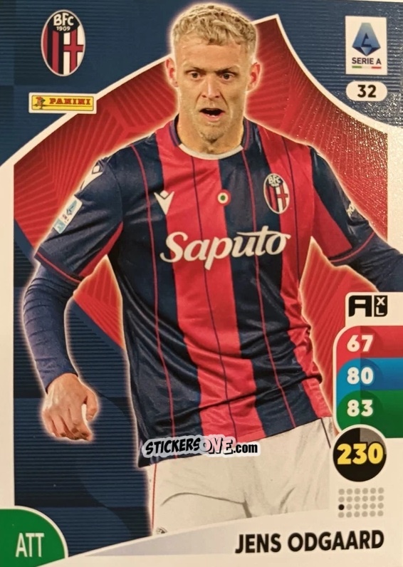 Figurina Jens Odgaard - Calciatori 2025-2026. Adrenalyn Xl n. 32 - Panini
