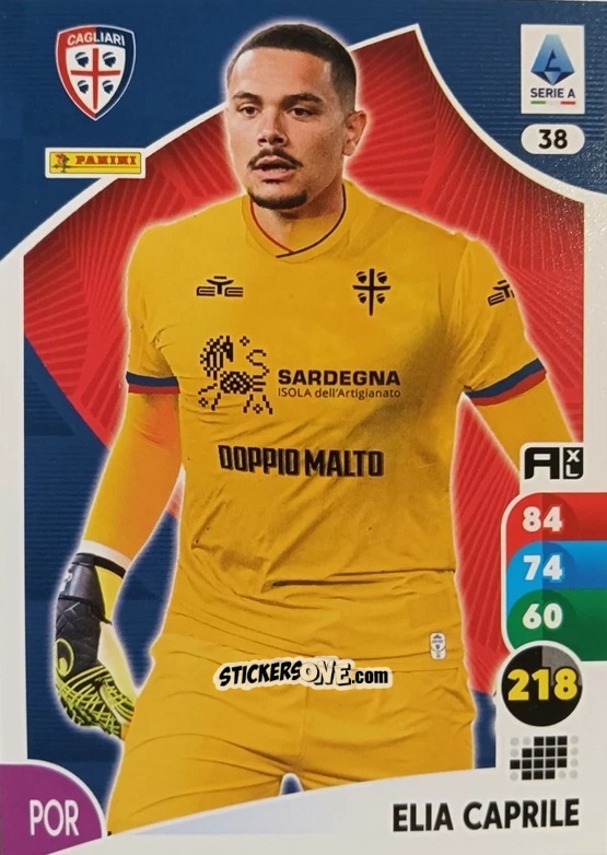 Sticker Elia Caprile - Calciatori 2025-2026. Adrenalyn Xl n. 38 - Panini