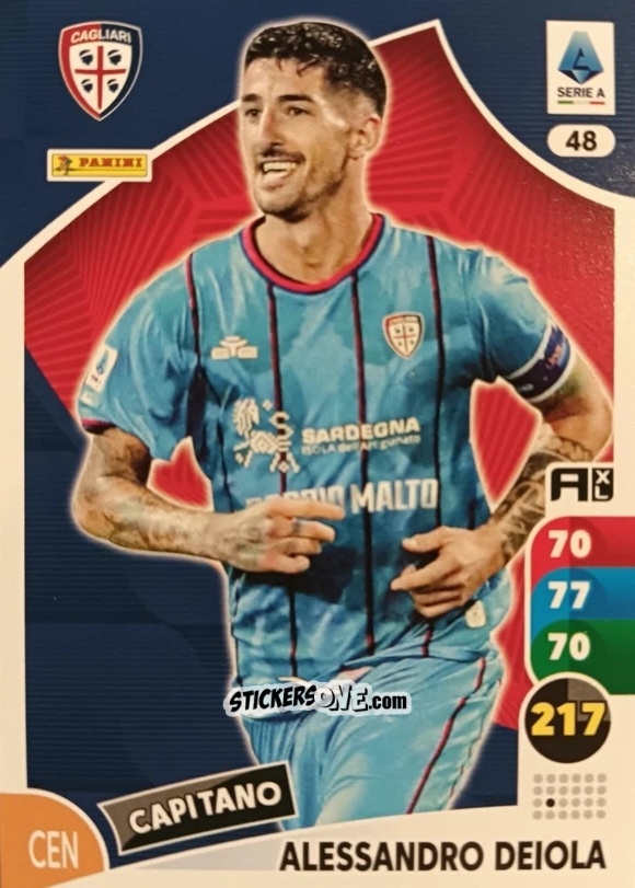 Sticker Alessandro Deiola - Calciatori 2025-2026. Adrenalyn Xl n. 48 - Panini