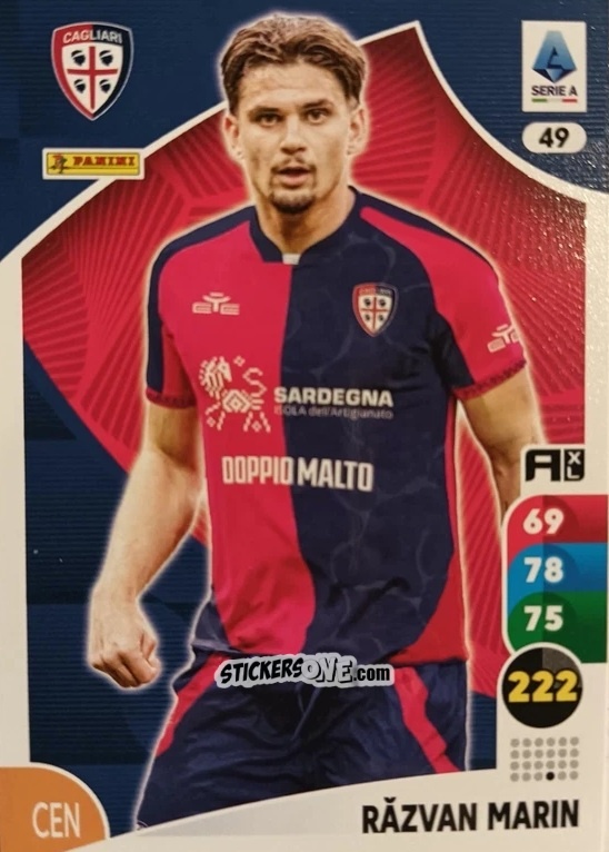 Sticker Răzvan Marin - Calciatori 2025-2026. Adrenalyn Xl n. 49 - Panini