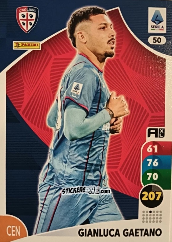 Sticker Gianluca Gaetano - Calciatori 2025-2026. Adrenalyn Xl n. 50 - Panini