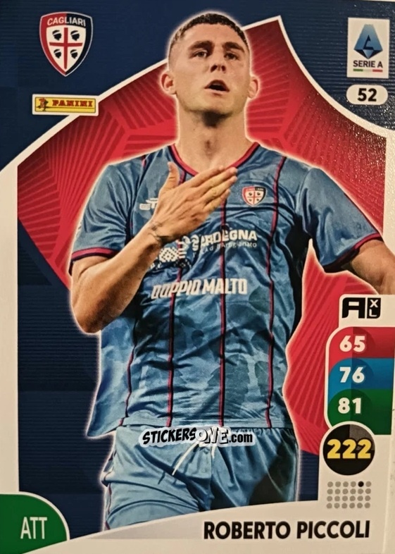 Sticker Roberto Piccoli - Calciatori 2025-2026. Adrenalyn Xl n. 52 - Panini