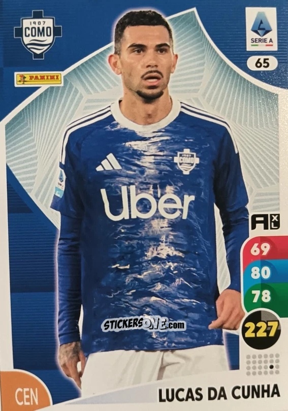 Sticker Lucas Da Cunha - Calciatori 2025-2026. Adrenalyn Xl n. 65 - Panini