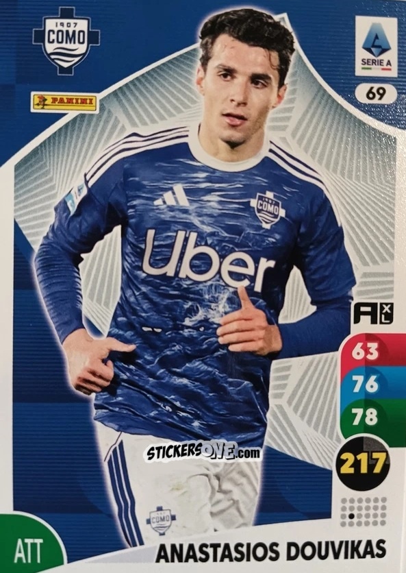 Sticker Anastasios Douvikas - Calciatori 2025-2026. Adrenalyn Xl n. 69 - Panini