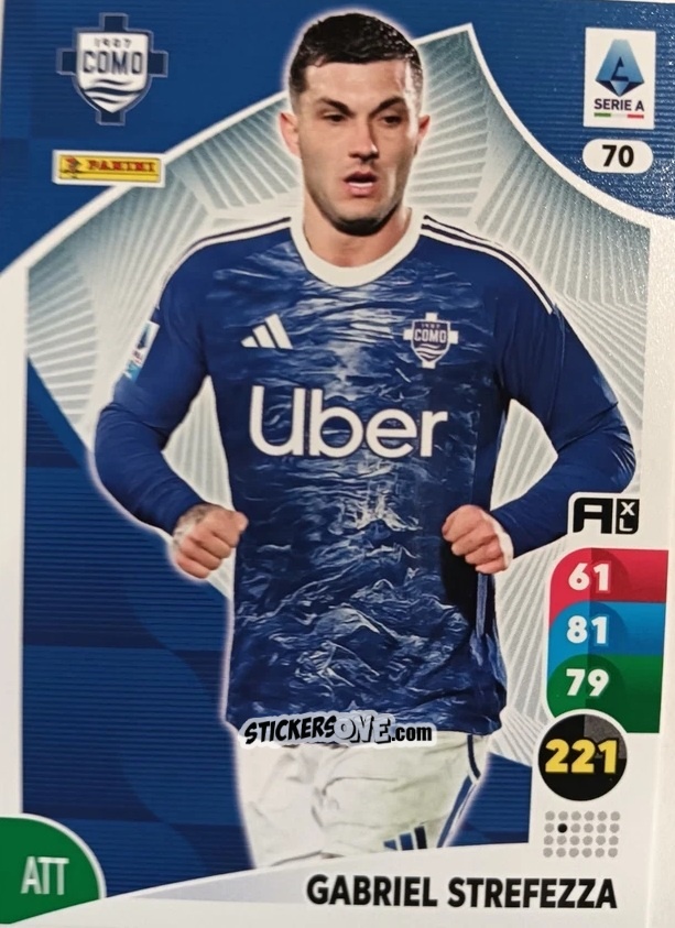 Sticker Gabriel Strefezza - Calciatori 2025-2026. Adrenalyn Xl n. 70 - Panini
