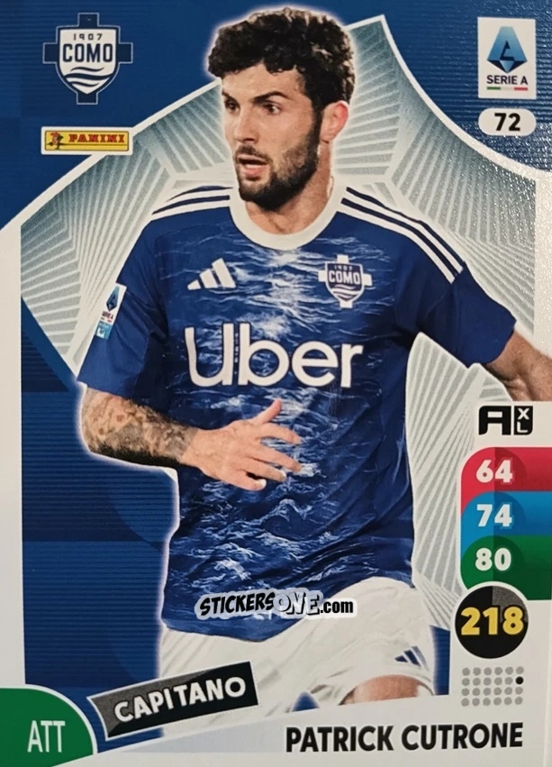 Sticker Patrick Cutrone - Calciatori 2025-2026. Adrenalyn Xl n. 72 - Panini
