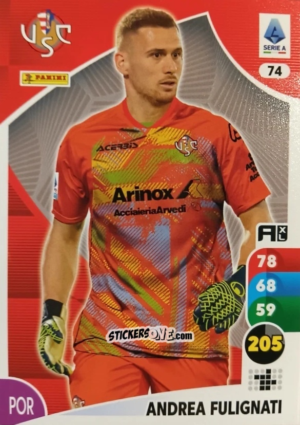 Sticker Andrea Fulignati - Calciatori 2025-2026. Adrenalyn Xl n. 74 - Panini