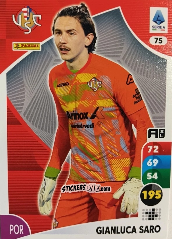 Sticker Gianluca Saro - Calciatori 2025-2026. Adrenalyn Xl n. 75 - Panini