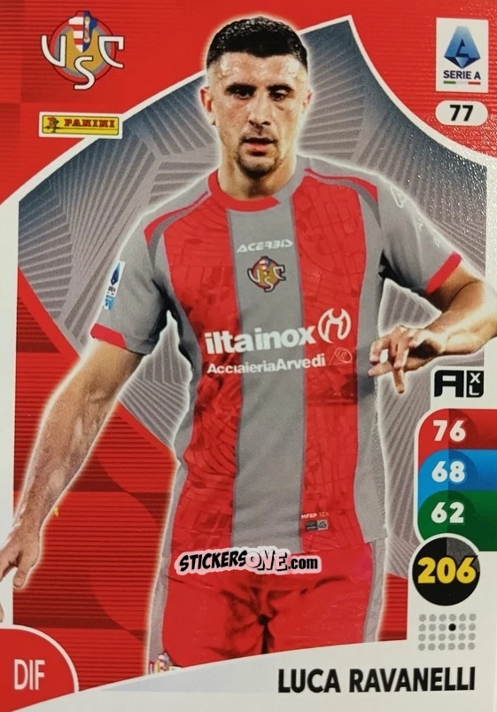 Sticker Luca Ravanelli - Calciatori 2025-2026. Adrenalyn Xl n. 77 - Panini