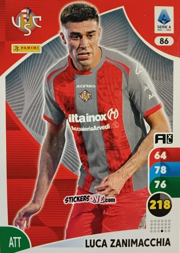 Sticker Luca Zanimacchia - Calciatori 2025-2026. Adrenalyn Xl n. 86 - Panini