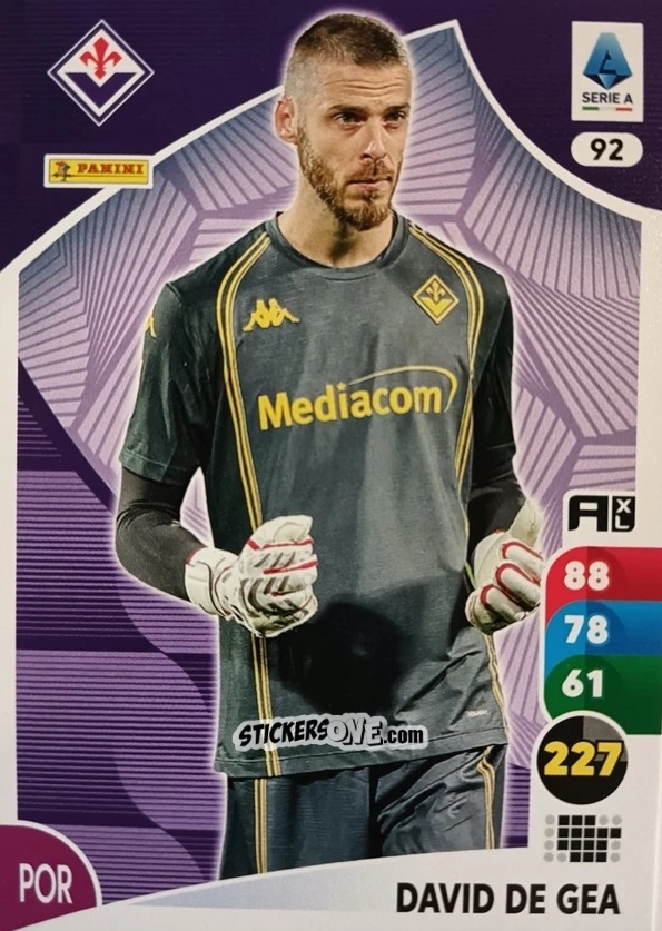 Figurina David De Gea - Calciatori 2025-2026. Adrenalyn Xl n. 92 - Panini
