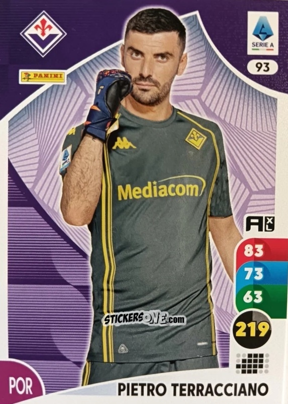 Sticker Pietro Terracciano - Calciatori 2025-2026. Adrenalyn Xl n. 93 - Panini