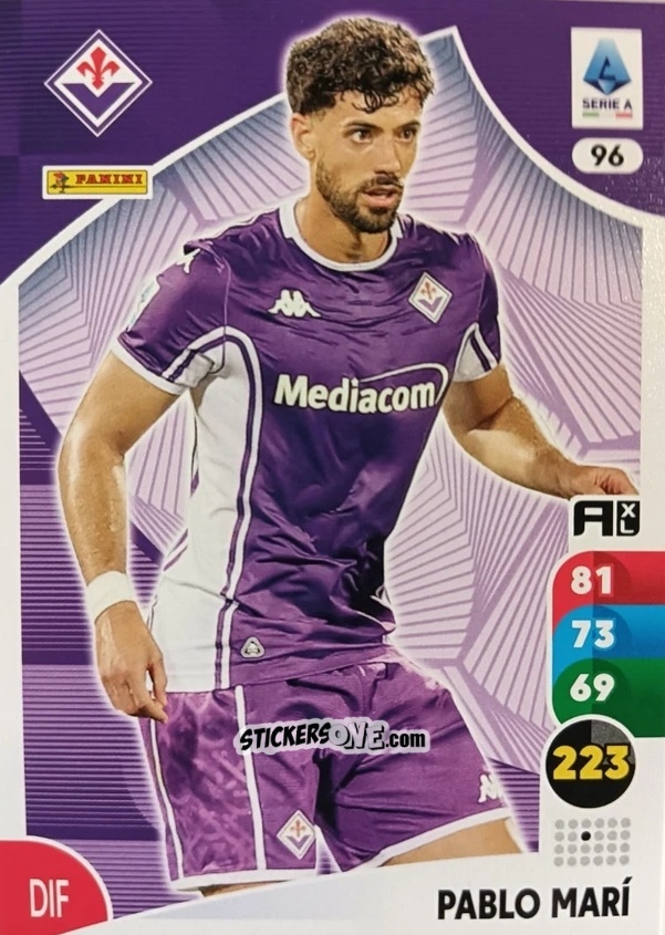 Sticker Pablo Marí - Calciatori 2025-2026. Adrenalyn Xl n. 96 - Panini