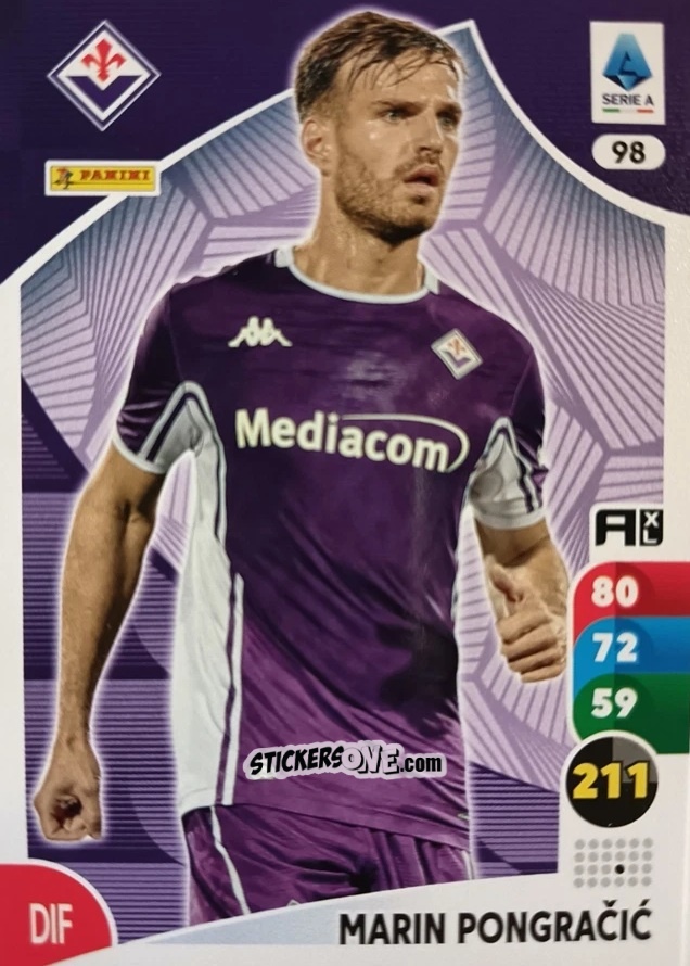 Sticker Marin Pongračić - Calciatori 2025-2026. Adrenalyn Xl n. 98 - Panini