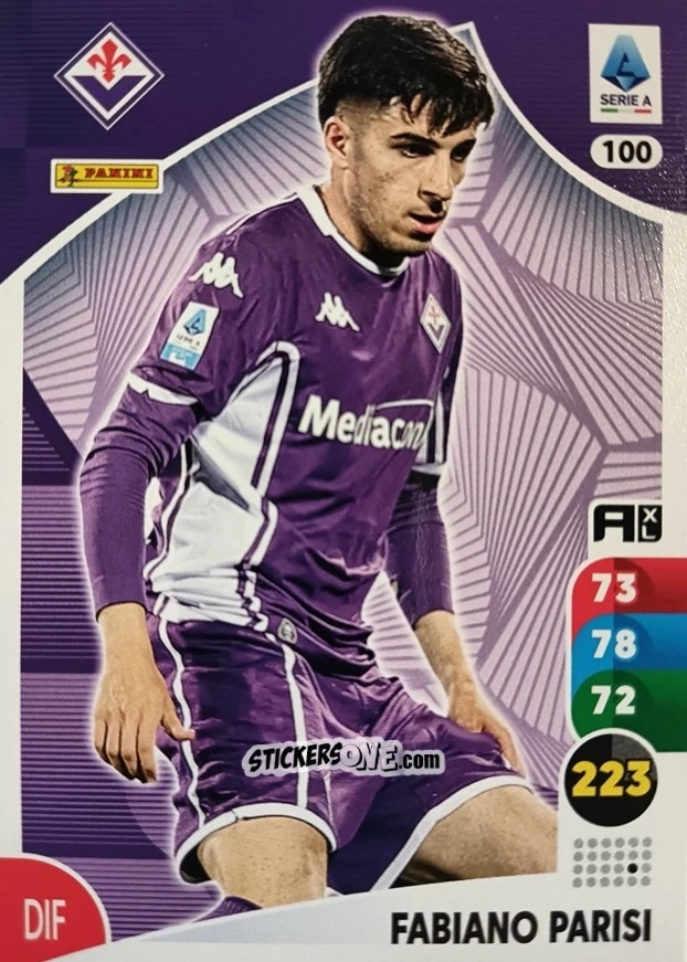 Sticker Fabiano Parisi - Calciatori 2025-2026. Adrenalyn Xl n. 100 - Panini
